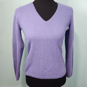 Charter Club Blue Purple 100% 2-Ply Cashmere V-Neck Pullover Size Sm
Lot H